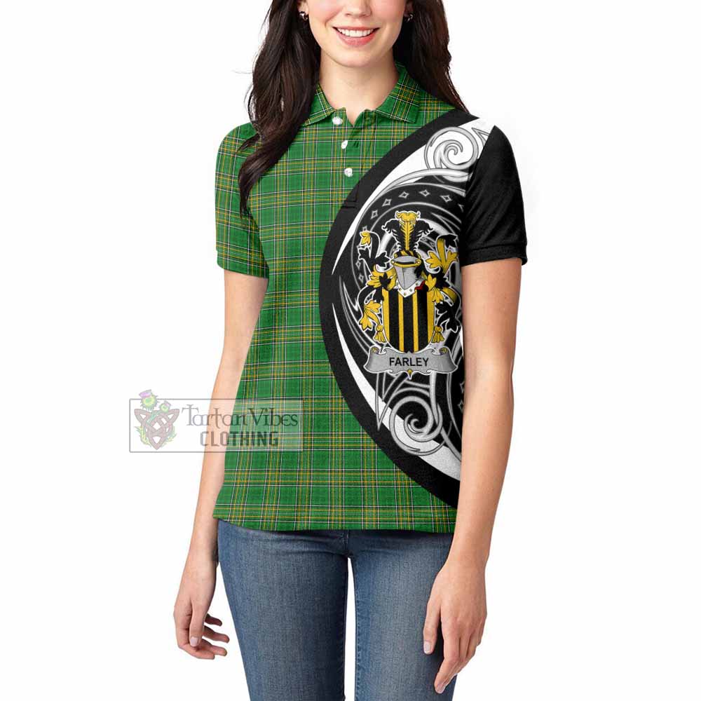 Farley Irish Clan Women's Polo Shirt Celtic Circle Style - Tartan Vibes Clothing