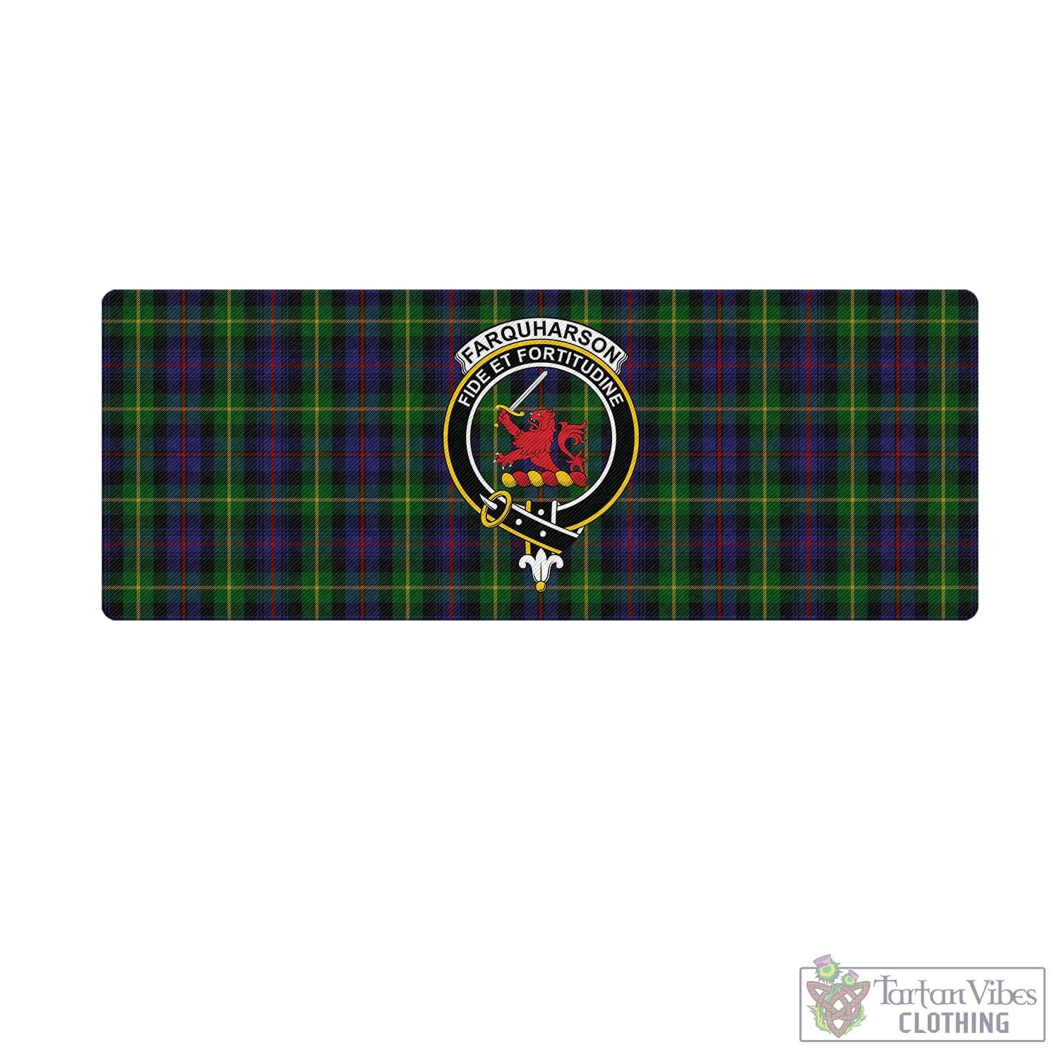 Tartan Vibes Clothing Farquharson Tartan Mouse Pad with Family Crest