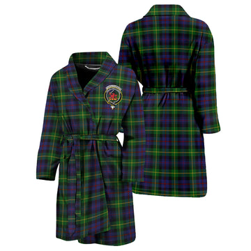 Farquharson Tartan Bathrobe with Family Crest Unisex S - Tartan Vibes Clothing
