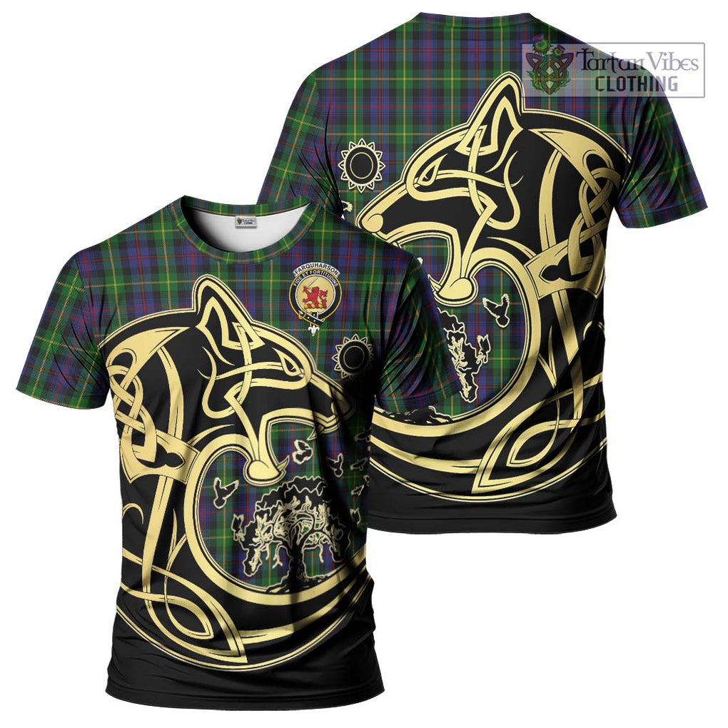 Farquharson Tartan T-Shirt with Family Crest Celtic Wolf Style Kid's Shirt - Tartan Vibes Clothing