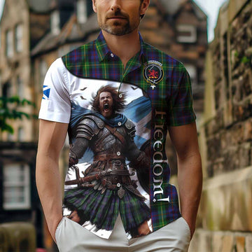 Farquharson Crest Tartan Hawaiian Shirt Inspired by the Freedom of Scottish Warrior