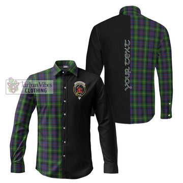 Farquharson Tartan Long Sleeve Button Shirt with Family Crest and Half Of Me Style Men's Shirt S - Tartanvibesclothing Shop