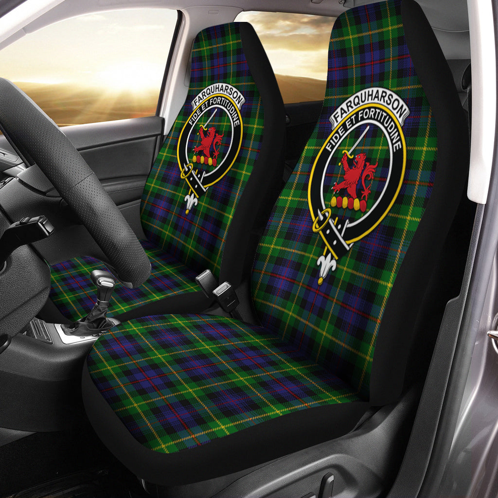 Farquharson Tartan Car Seat Cover with Family Crest One Size - Tartanvibesclothing