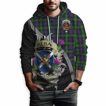 Farquharson Tartan Family Crest Hoodie Lion Rampant Royal Thistle Shield Celtic Inspired