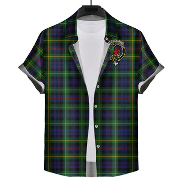 Farquharson Tartan Hawaiian Shirt with Family Crest