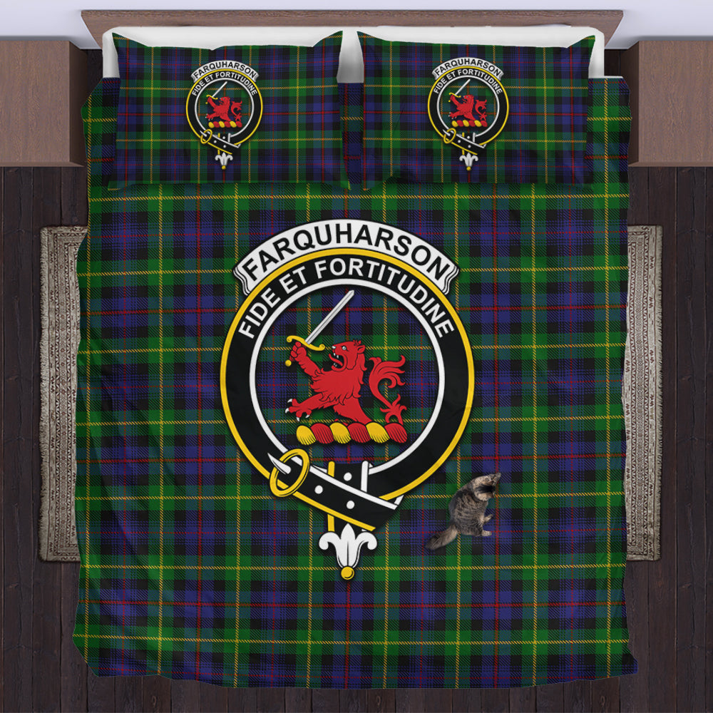 Farquharson Tartan Bedding Set with Family Crest US Bedding Set - Tartan Vibes Clothing