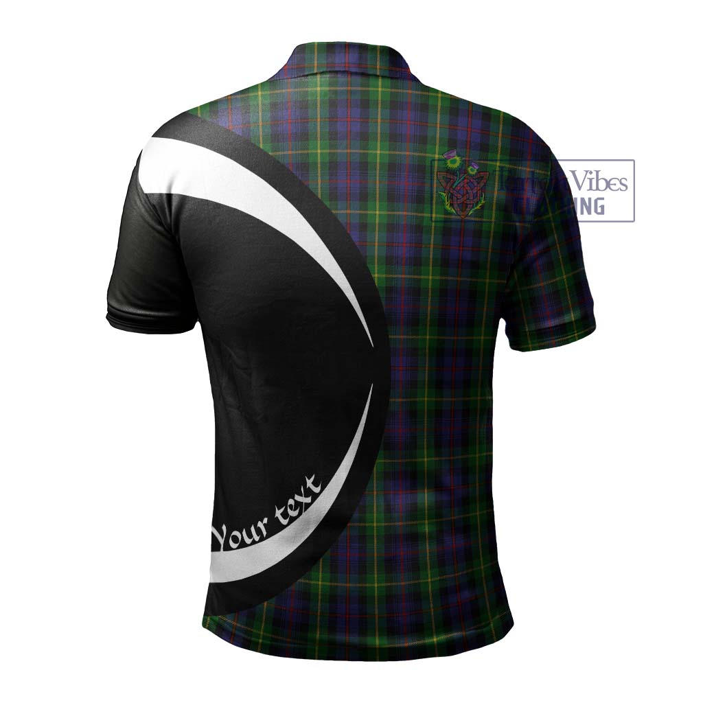 Farquharson Tartan Men's Polo Shirt with Family Crest Circle Style - Tartan Vibes Clothing