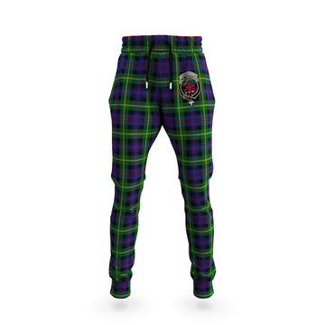 Farquharson Tartan Joggers Pants with Family Crest