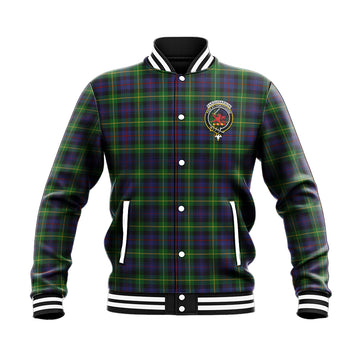 Farquharson Tartan Baseball Jacket with Family Crest - Tartan Vibes Clothing