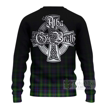 Farquharson Tartan Ugly Sweater Featuring Alba Gu Brath Family Crest Celtic Inspired