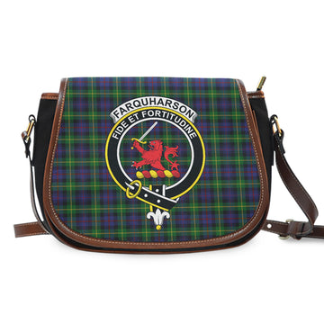 Farquharson Tartan Saddle Bag with Family Crest