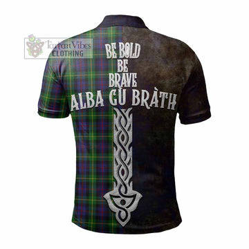 Farquharson Tartan Family Crest Polo Shirt Alba Gu Brath Be Brave Lion Ancient Style