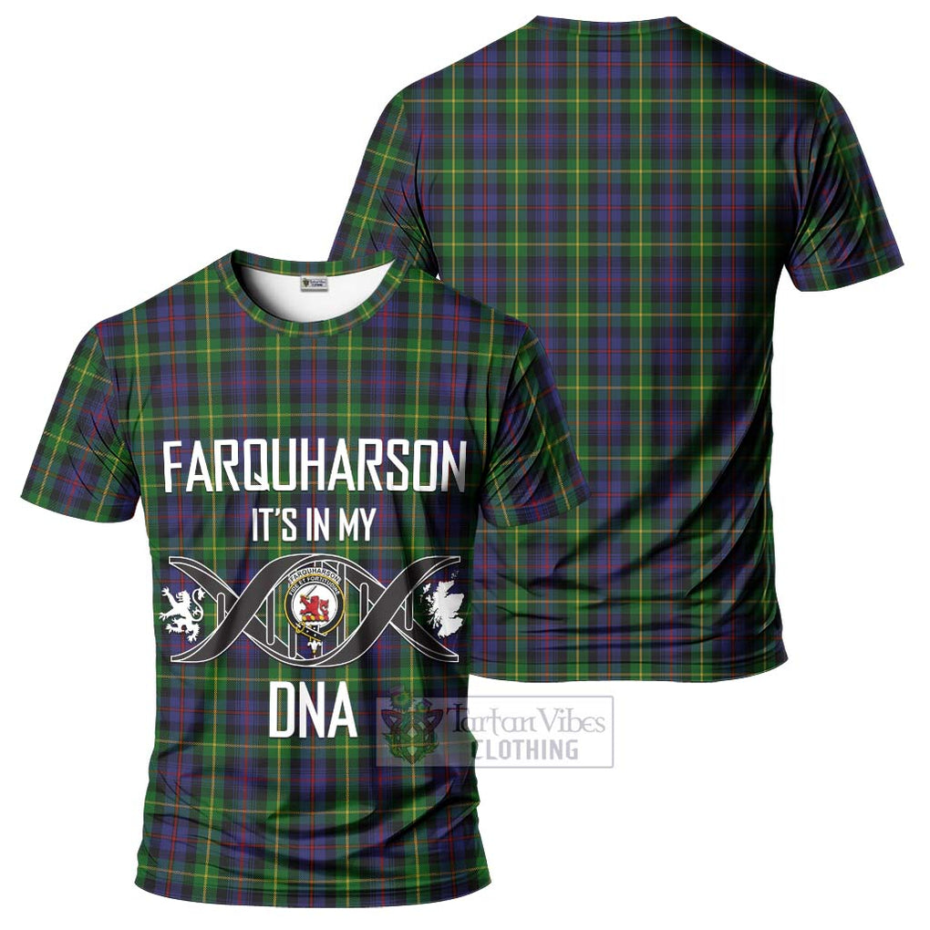 Farquharson Tartan T-Shirt with Family Crest DNA In Me Style - Tartan Vibes Clothing