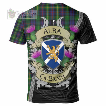 Farquharson Tartan Family Crest T-Shirt Lion Rampant Royal Thistle Shield Celtic Inspired