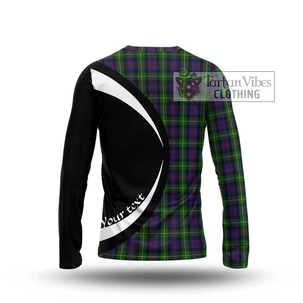Farquharson Tartan Long Sleeve T-Shirt with Family Crest Circle Style - Tartan Vibes Clothing