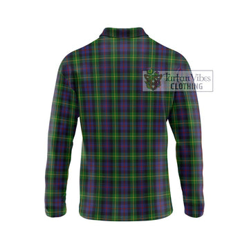 Farquharson Tartan Long Sleeve Polo Shirt with Family Crest DNA In Me Style - Tartanvibesclothing Shop