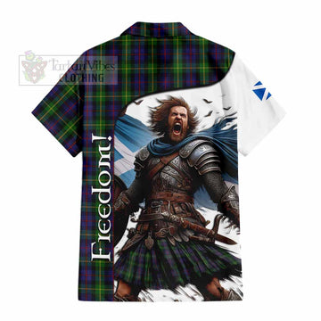 Farquharson Crest Tartan Hawaiian Shirt Inspired by the Freedom of Scottish Warrior