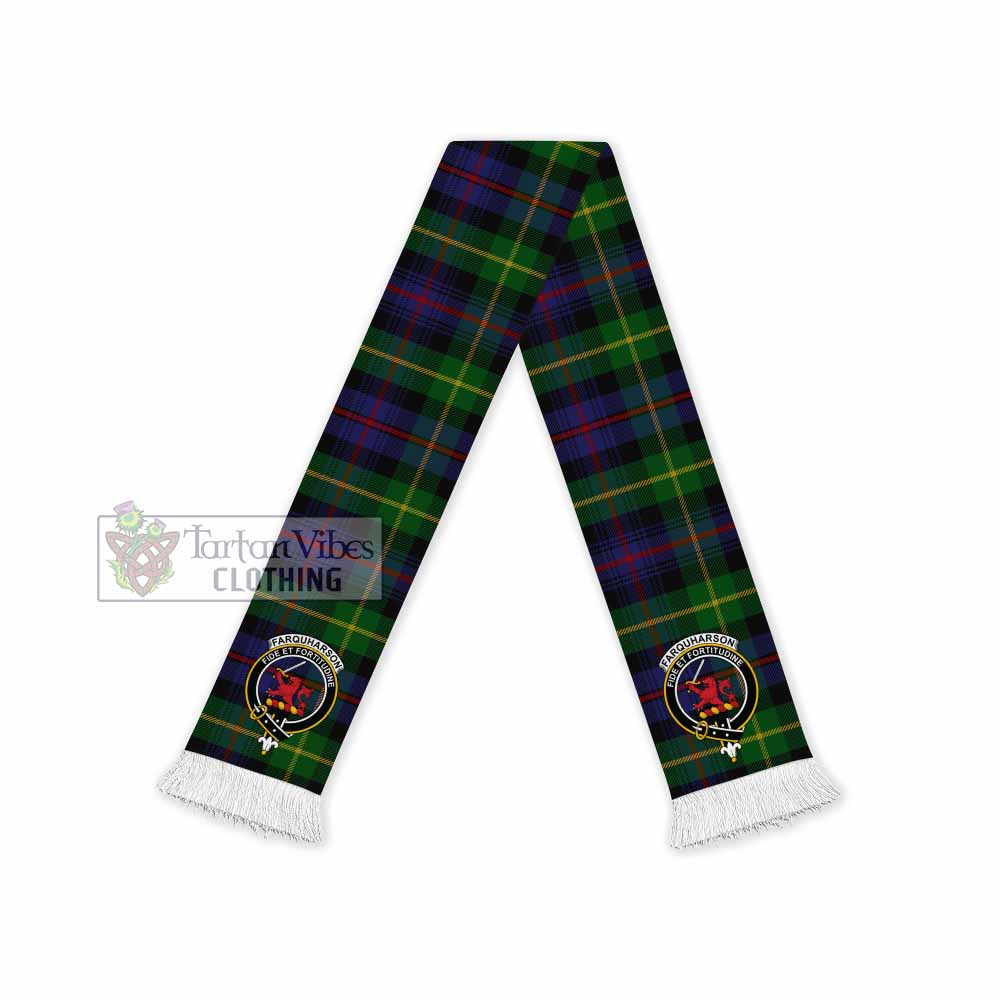 Tartan Vibes Clothing Farquharson Tartan Ruffneck Scarf with Family Crest