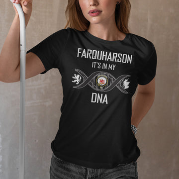 Farquharson Family Crest DNA In Me Womens Cotton T Shirt
