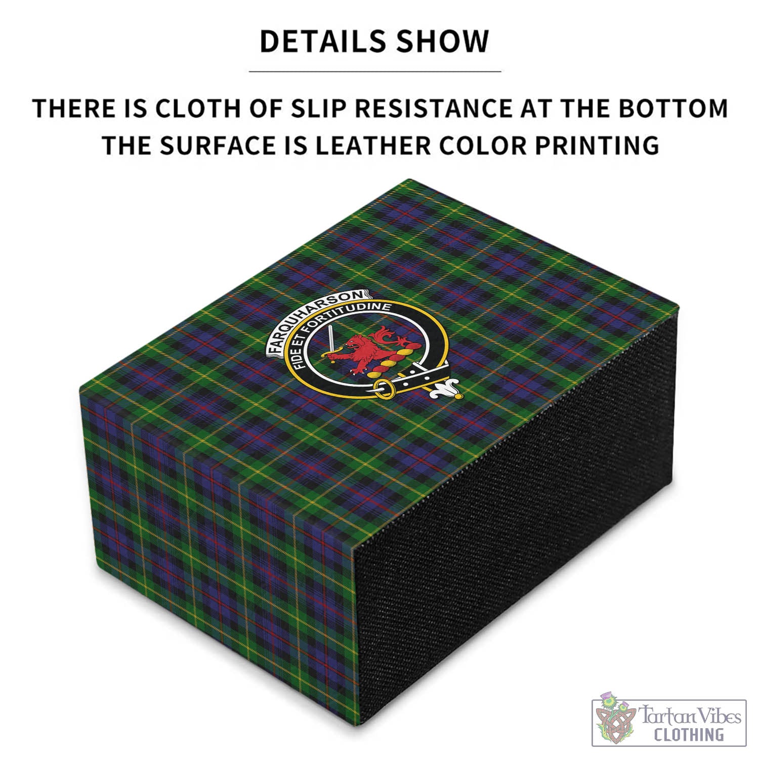 Tartan Vibes Clothing Farquharson Tartan Pen Holder with Family Crest