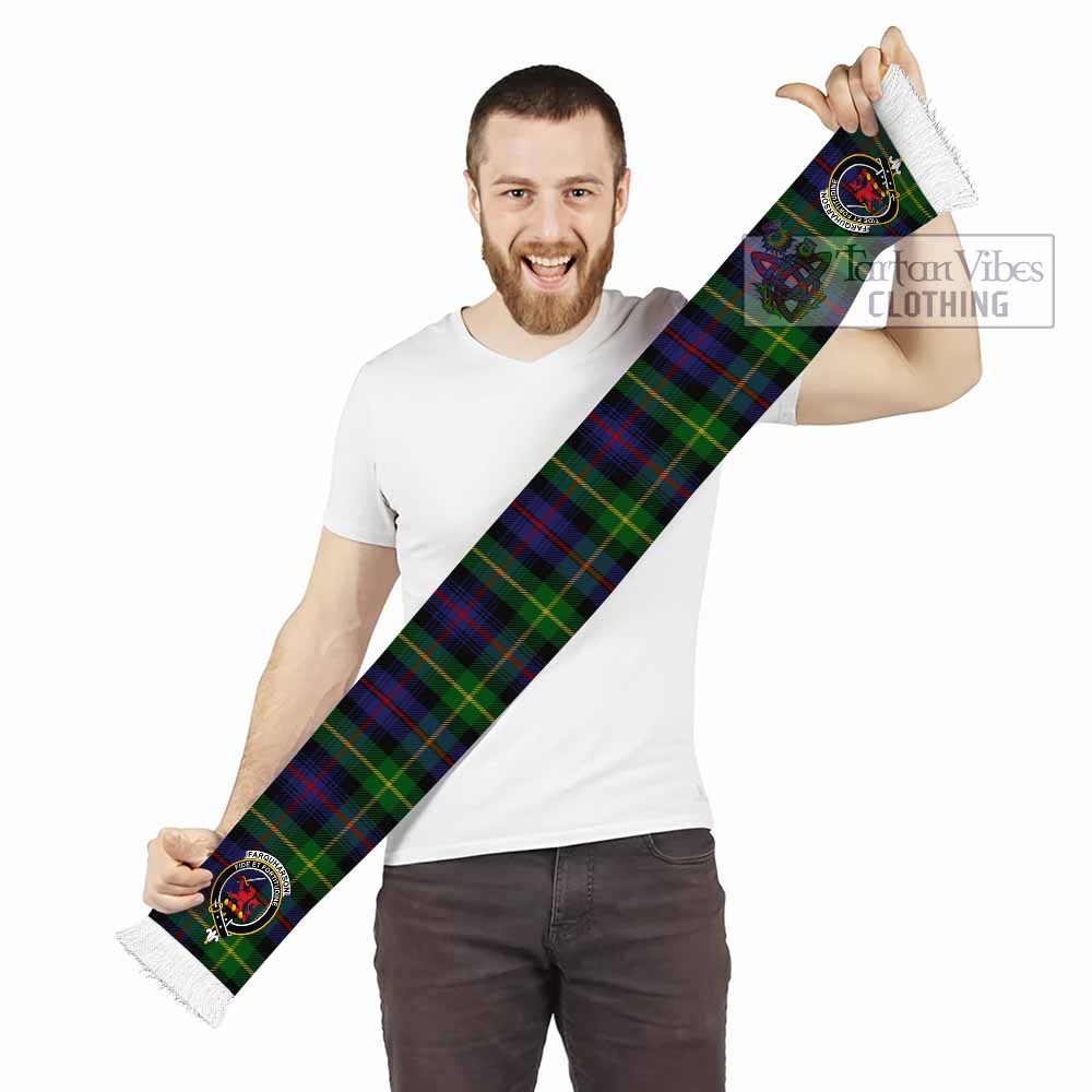 Tartan Vibes Clothing Farquharson Tartan Ruffneck Scarf with Family Crest