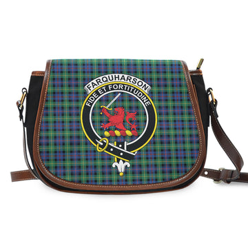 Farquharson Ancient Tartan Saddle Bag with Family Crest