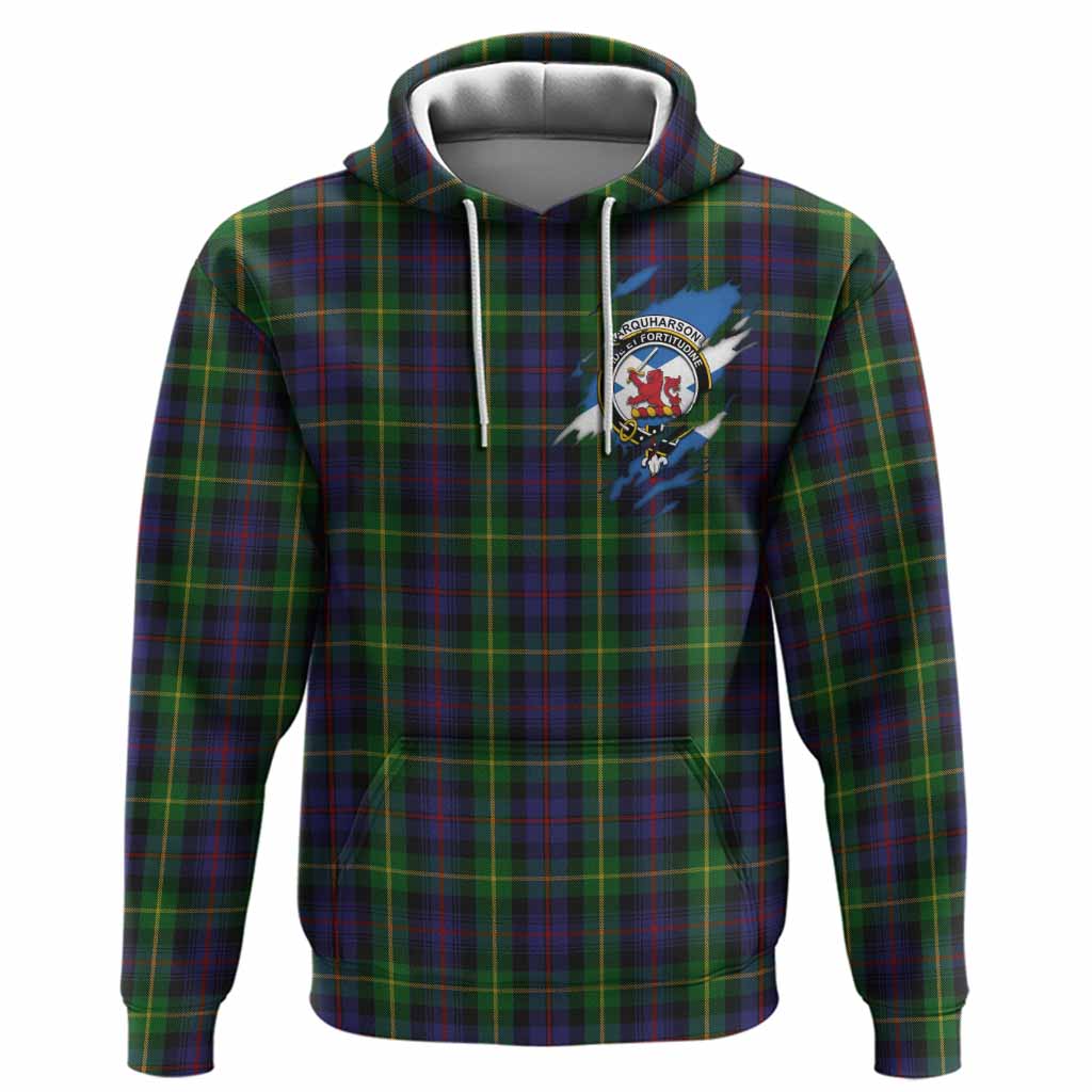 Farquharson Clan Crest In Me Tartan Hoodie Scotland Flag Style