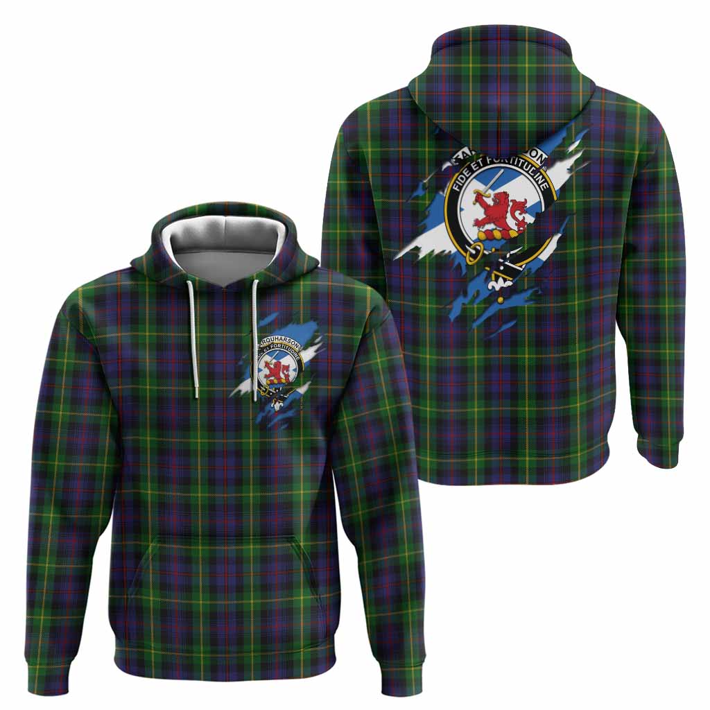 Farquharson Clan Crest In Me Tartan Hoodie Scotland Flag Style