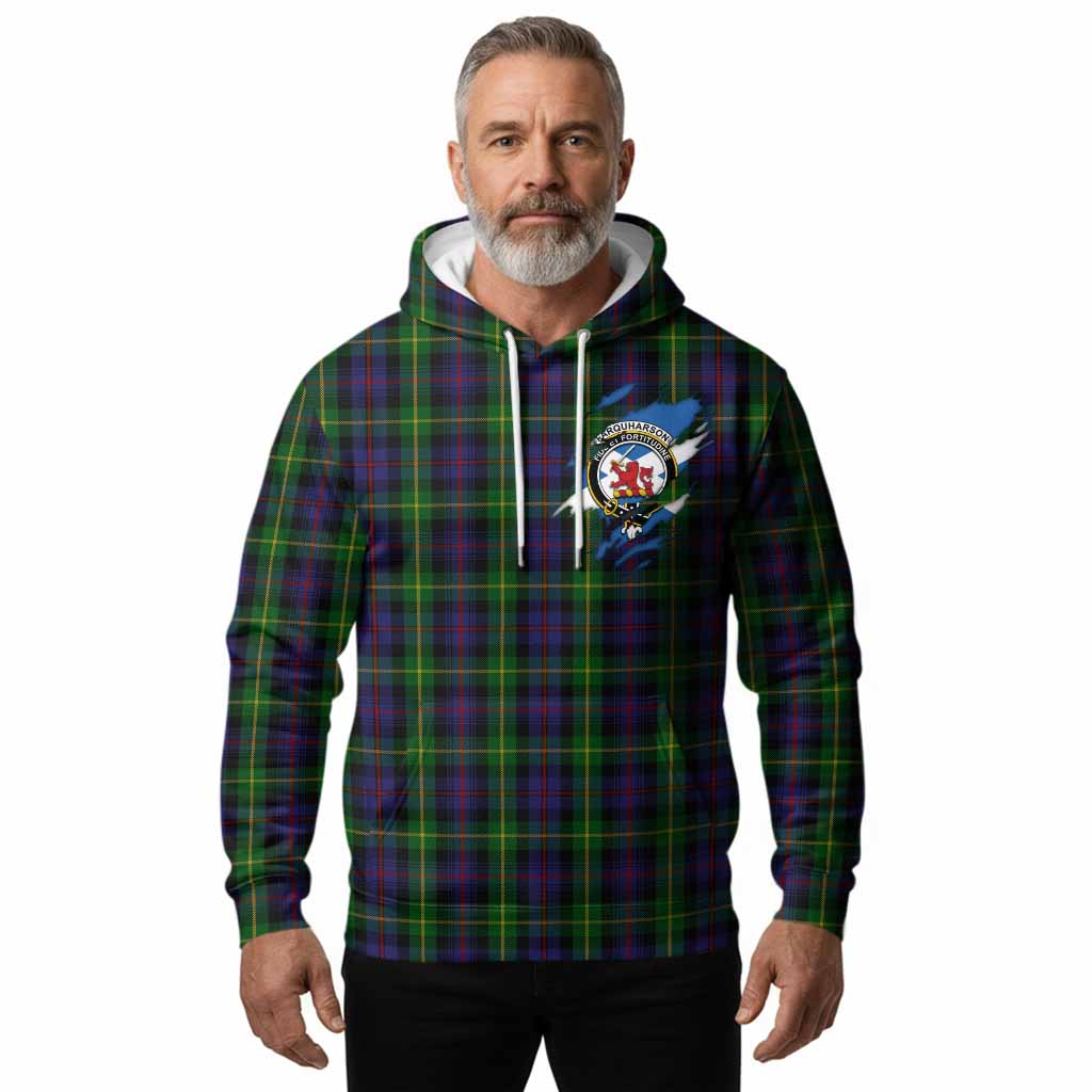 Farquharson Clan Crest In Me Tartan Hoodie Scotland Flag Style