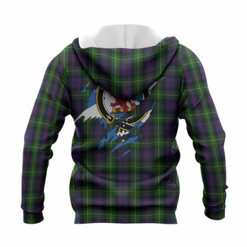 Farquharson Clan Crest In Me Tartan Knitted Hoodie Scotland Flag Style