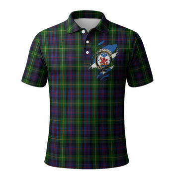Farquharson Clan Crest In Me Tartan Polo Shirt Scotland Flag Style