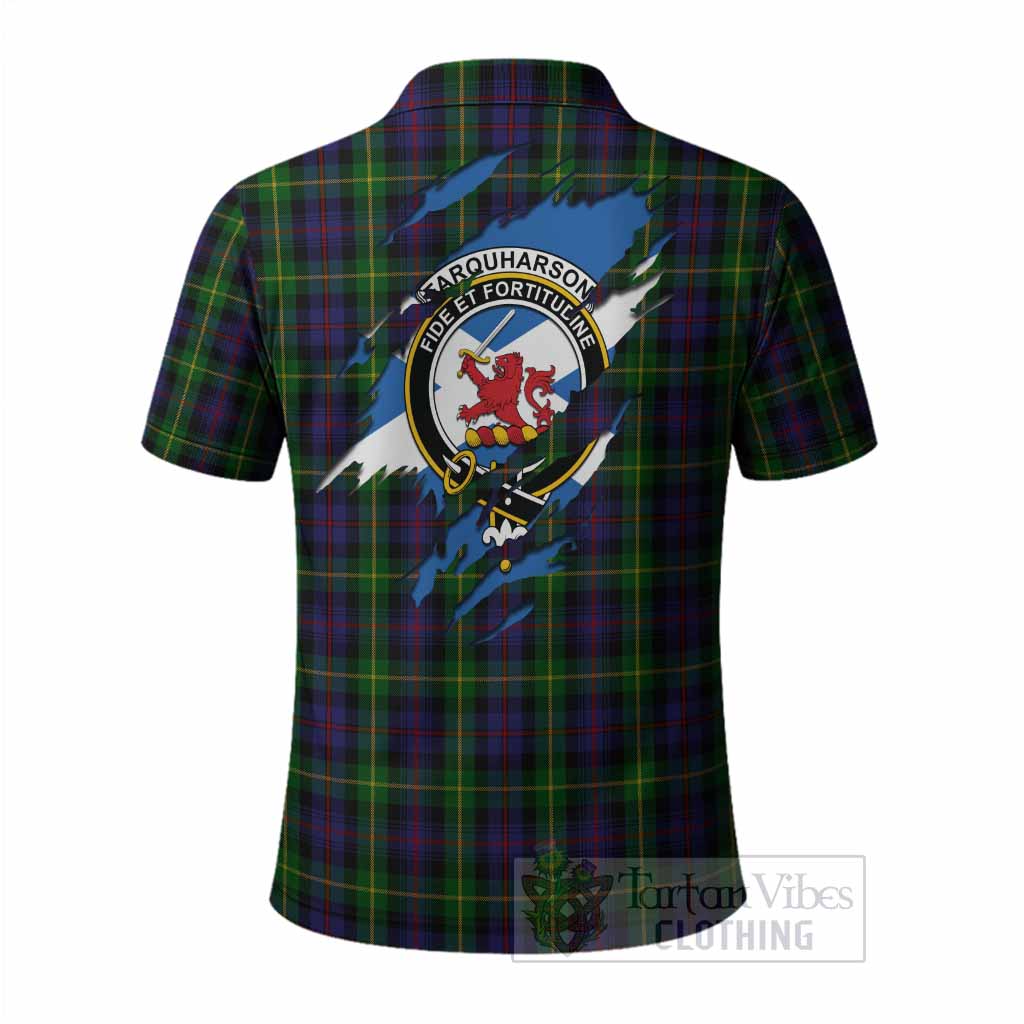 Farquharson Clan Crest In Me Tartan Polo Shirt Scotland Flag Style