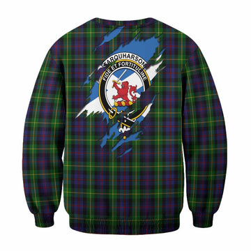 Farquharson Clan Crest In Me Tartan Sweatshirt Scotland Flag Style