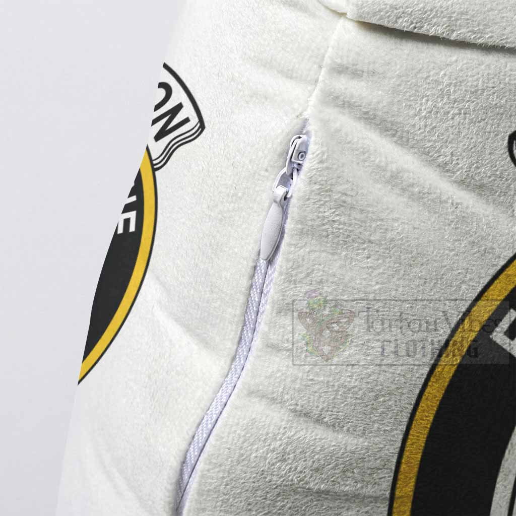 Farquharson Clan Crest Shaped Throw Pillow, Scottish Clan Badge Decorative Pillow