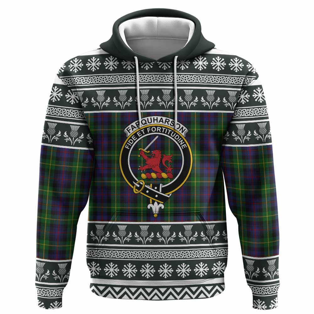 Farquharson Clan Tartan Christmas Hoodie with Family Crest - Tartan Vibes Clothing