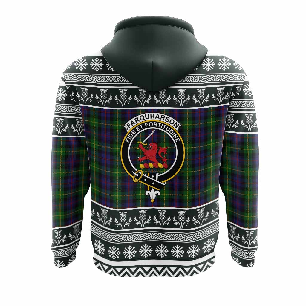 Farquharson Clan Tartan Christmas Hoodie with Family Crest - Tartan Vibes Clothing
