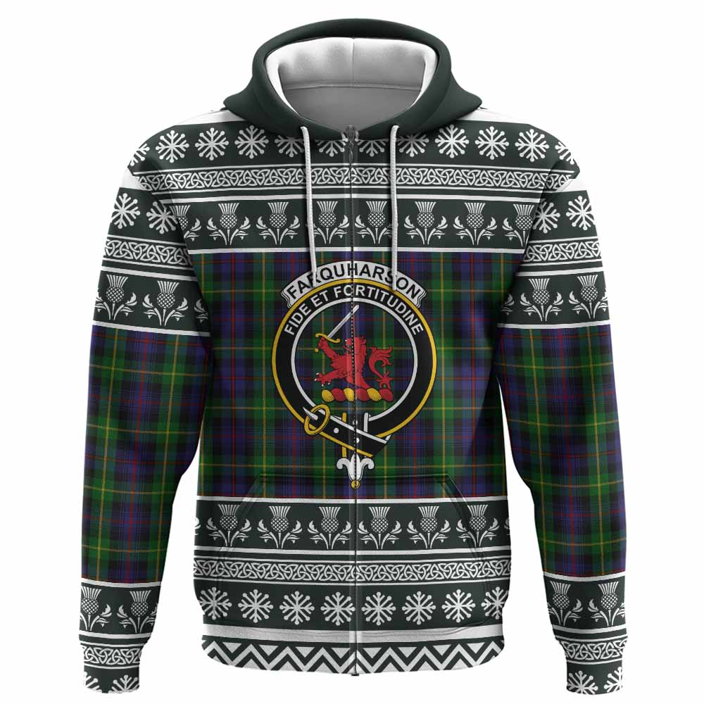 Farquharson Clan Tartan Christmas Hoodie with Family Crest - Tartan Vibes Clothing