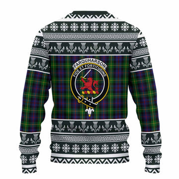 Farquharson Clan Tartan Christmas Ugly Sweater with Family Crest