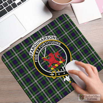 Farquharson Dress Tartan Mouse Pad with Family Crest