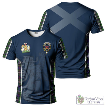 Farquharson Dress Tartan T-Shirt with Family Crest and Lion Rampant Vibes Sport Style
