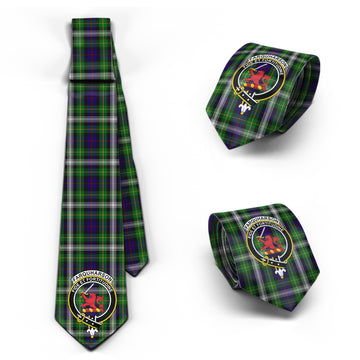 Farquharson Dress Tartan Classic Necktie with Family Crest