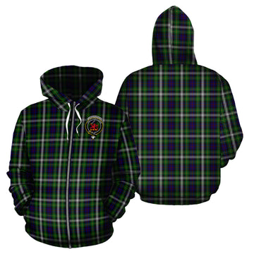 Farquharson Dress Tartan Hoodie with Family Crest