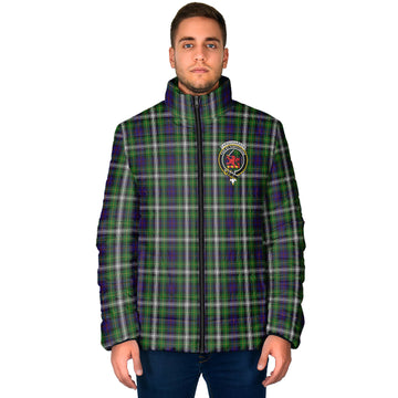 Farquharson Dress Tartan Padded Jacket with Family Crest