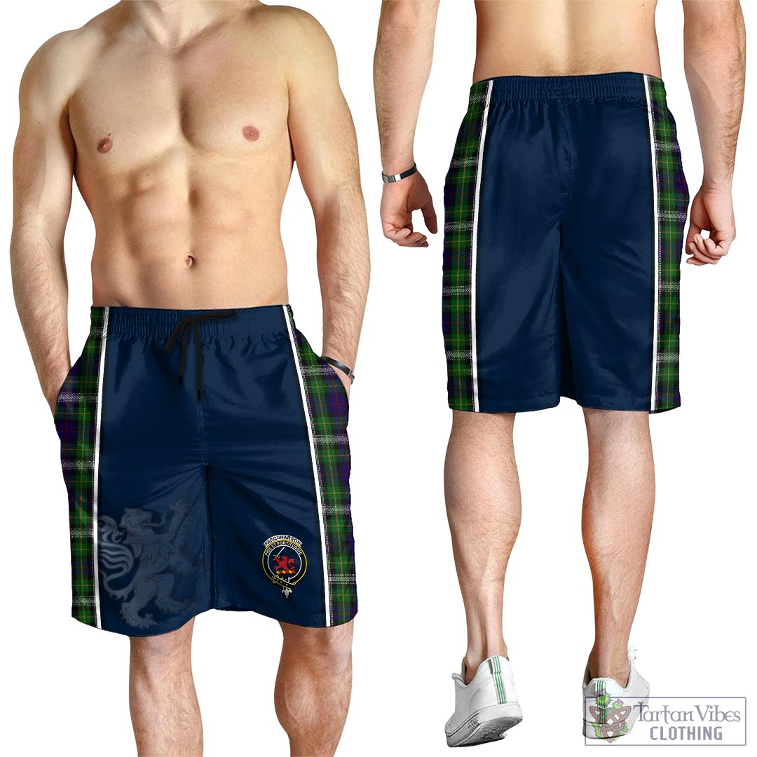 Tartan Vibes Clothing Farquharson Dress Tartan Men's Shorts with Family Crest and Lion Rampant Vibes Sport Style