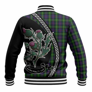 Farquharson Family Crest Tartan Baseball Jacket Alba Thistle Inspired