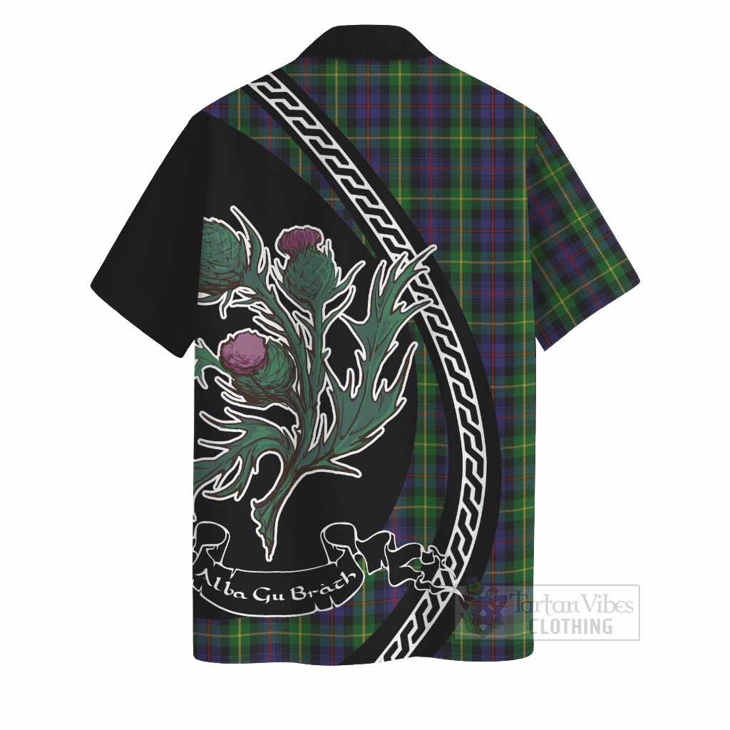 Farquharson Family Crest Tartan Hawaiian Shirt Alba Thistle Inspired - Tartan Vibes Clothing