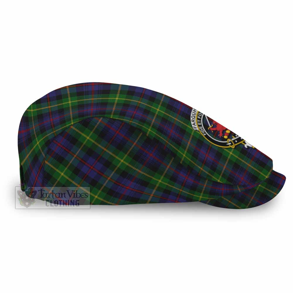 Farquharson Family Crest Tartan Jeff Cap, Tartan Flat Cap