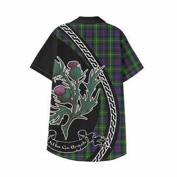 Farquharson Family Crest Tartan Kid Hawaiian Shirt Alba Thistle Inspired - Tartan Vibes Clothing