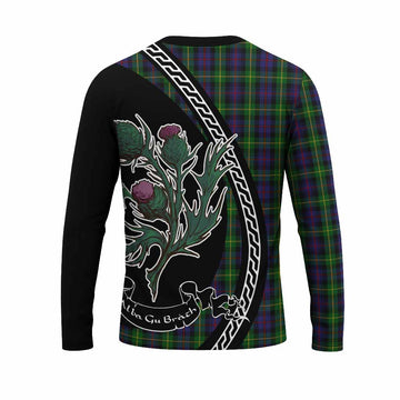 Farquharson Family Crest Tartan Long Sleeve T-Shirt Alba Thistle Inspired - Tartan Vibes Clothing