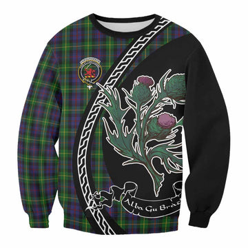 Farquharson Family Crest Tartan Sweatshirt Alba Thistle Inspired